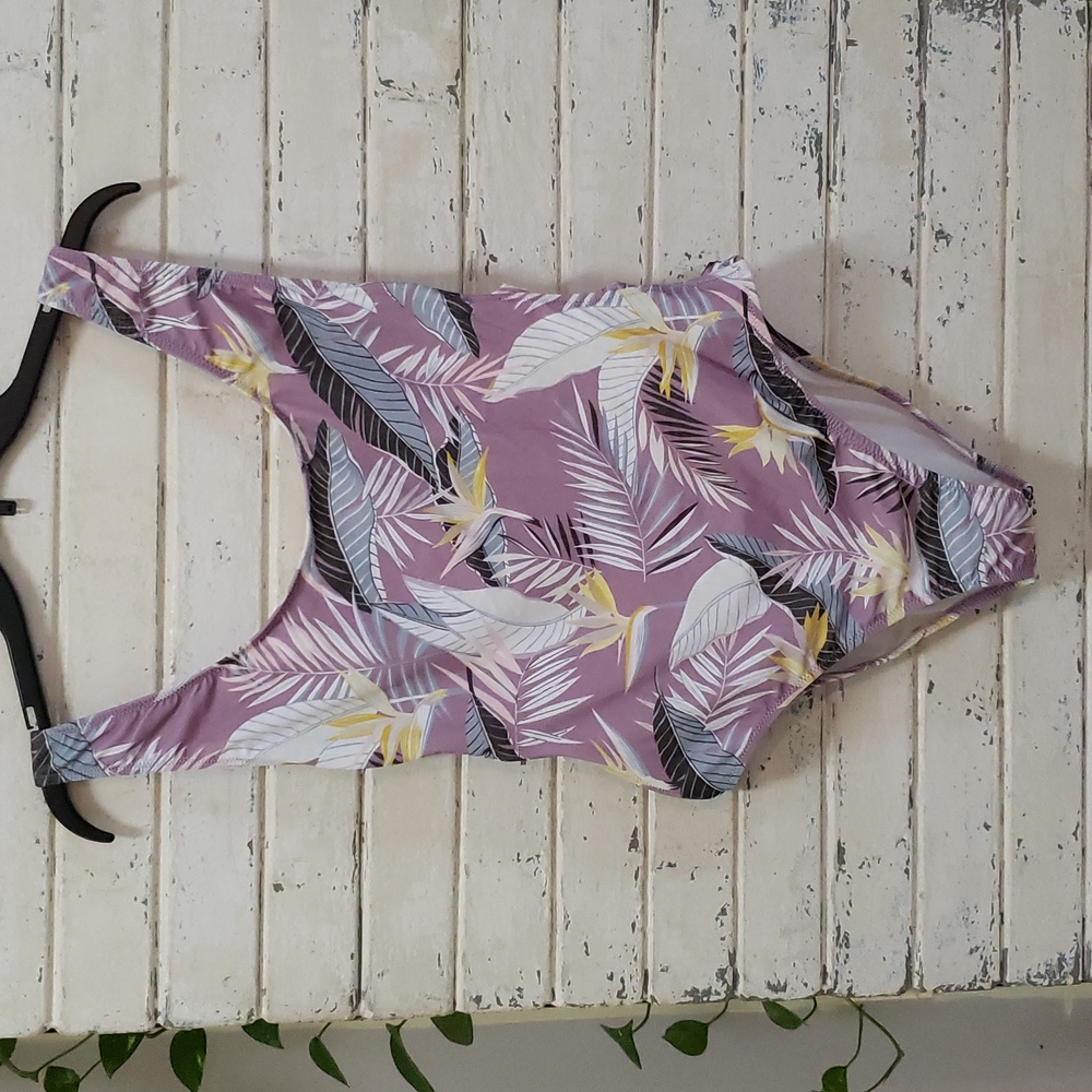 Volcom Don’t Leaf Faded Mauve One Piece Cutout Sw… - image 1